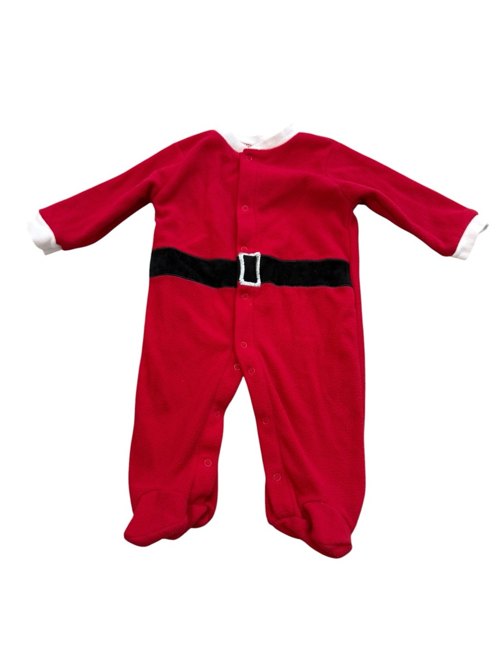 Baby Gear Santa Red Fleece Footed Sleeper Christmas Holiday 3-6M